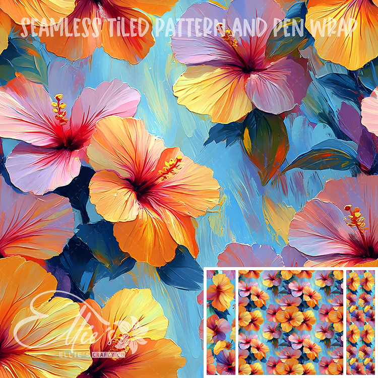 Flora 187 - Seamless Tiled Pattern Digital Images for Vinyl/Tumbler Wraps & Pen Wraps
