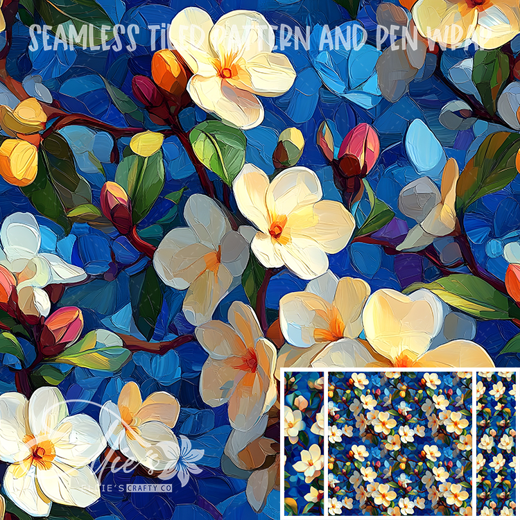 Flora 188 - Seamless Tiled Pattern Digital Images for Vinyl/Tumbler Wraps & Pen Wraps