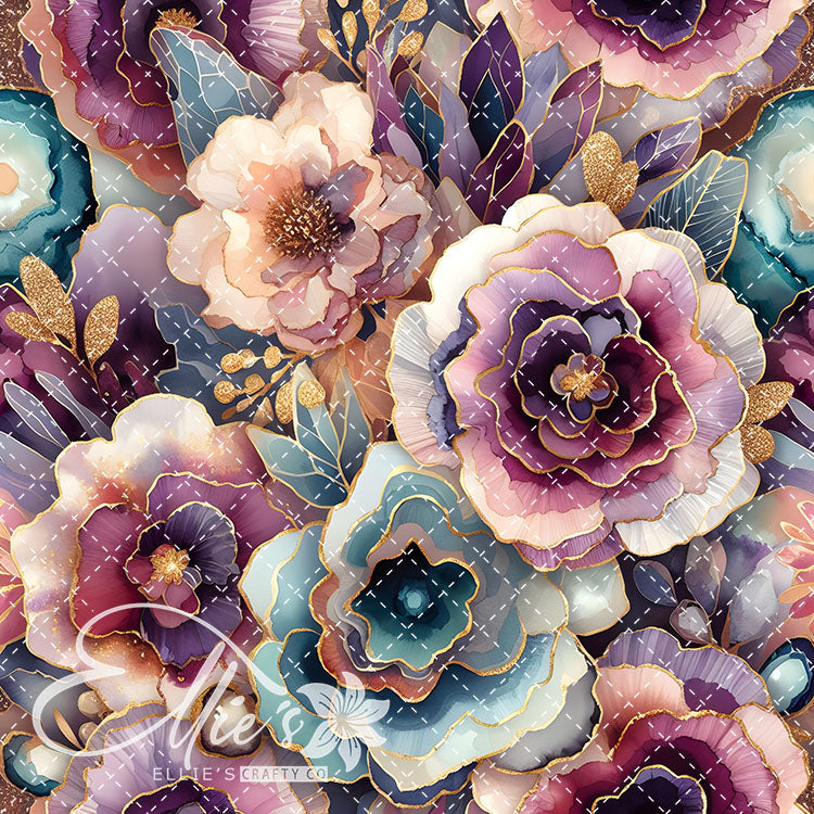 Marble Floral V2 24 Digital Images (Not Seamless)