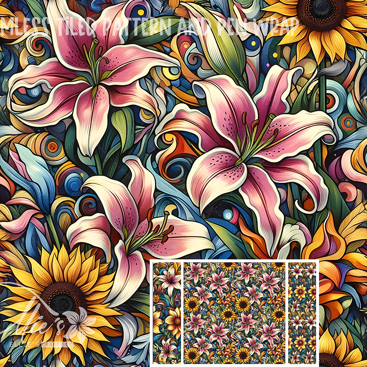 Image 191 - Seamless Tiled Pattern Digital Images for Vinyl/Tumbler Wraps & Pen Wraps