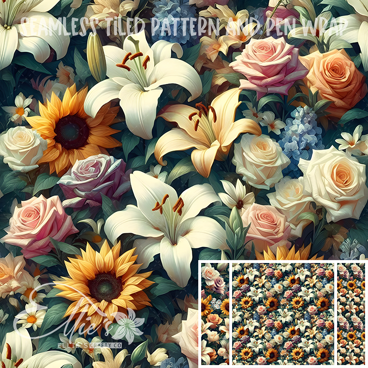 Image 192 - Seamless Tiled Pattern Digital Images for Vinyl/Tumbler Wraps & Pen Wraps