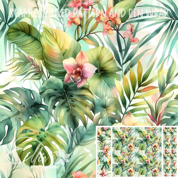 Image 195 - Seamless Tiled Pattern Digital Images for Vinyl/Tumbler Wraps & Pen Wraps