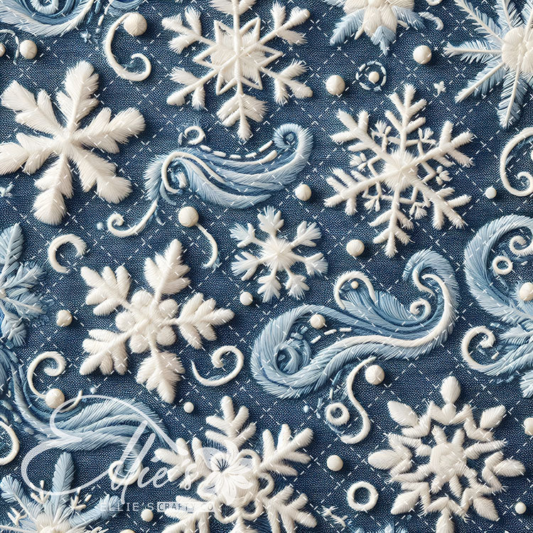 3D Snowflakes 42 Digital Images (Not Seamless)