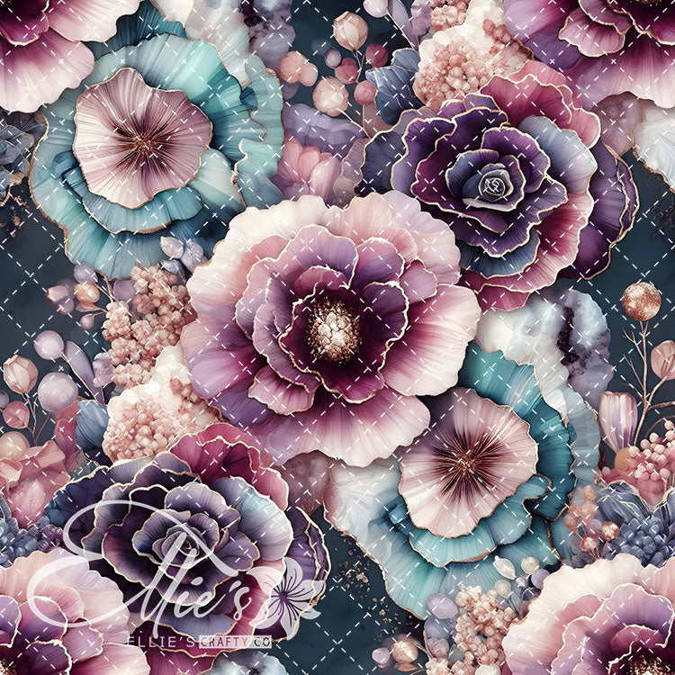 Marble Floral V2 24 Digital Images (Not Seamless)