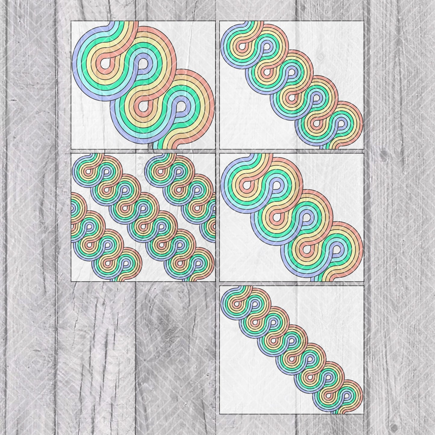 Swirls Collection Template for Straight Tumblers
