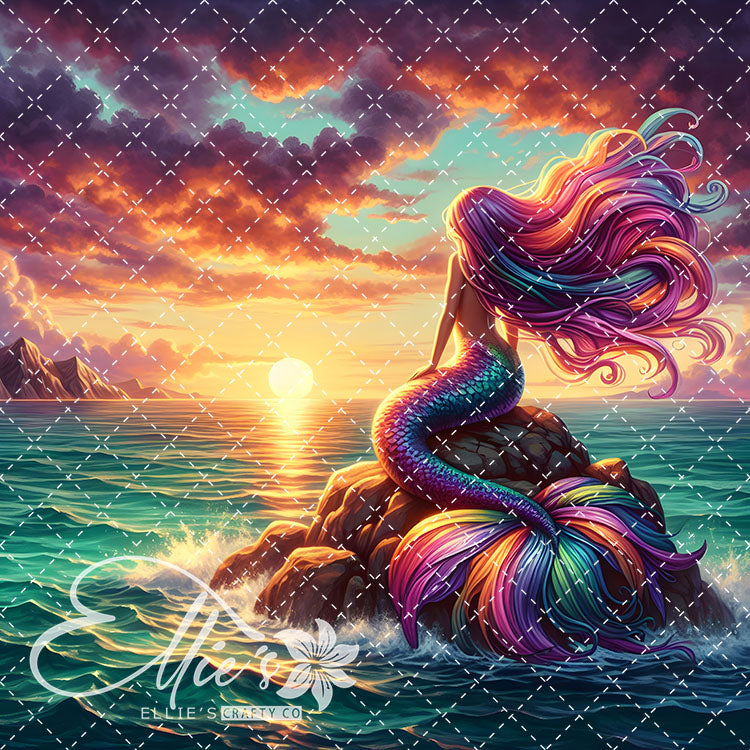 Mermaids Bundle #3 Original Square Size 15 Digital Images (Not Seamless)