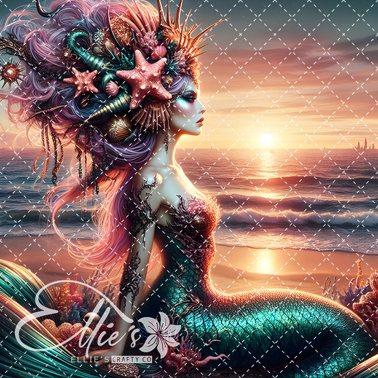 Mermaids Bundle #2 Original Square Size 12 Digital Images (Not Seamless)
