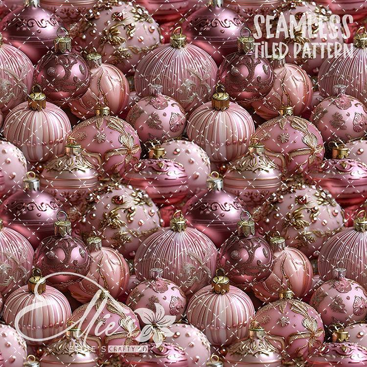 Pink Ornaments - 5 Tiled Pattern Digital Images (Seamless)