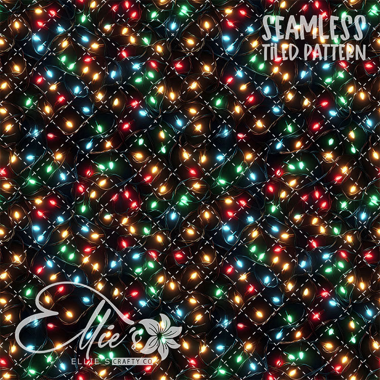 Christmas Lights - 10 Tiled Pattern Digital Images (Seamless)