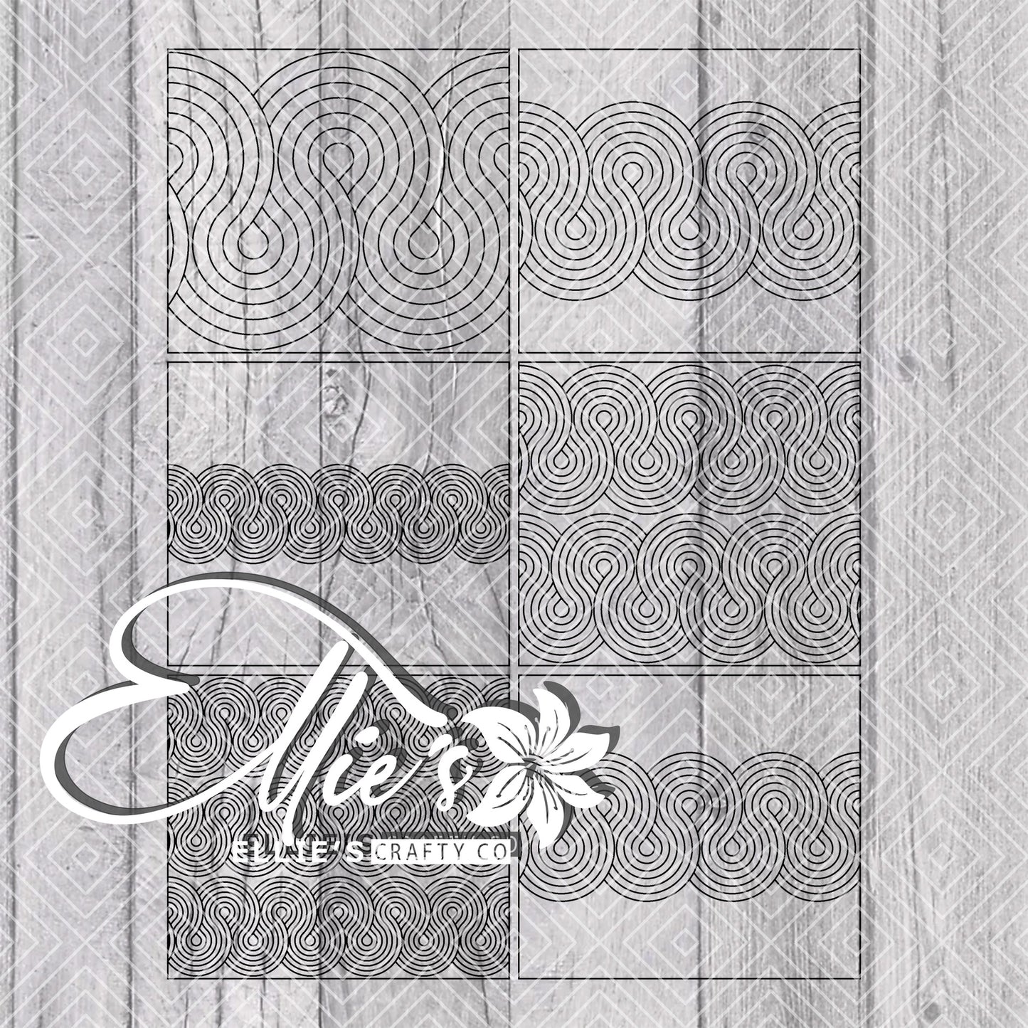 Swirls Template for Straight Tumblers