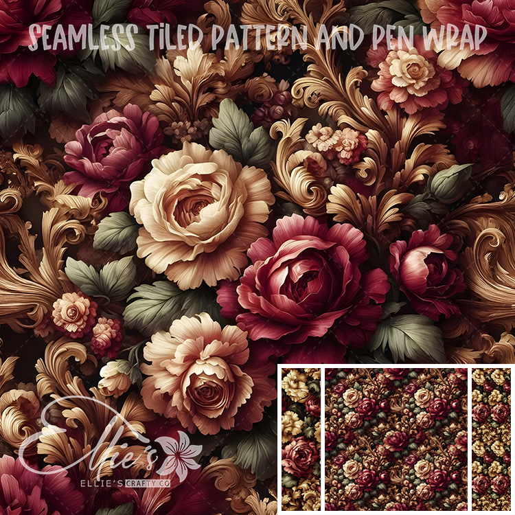 Image 200 - Seamless Tiled Pattern Digital Images for Vinyl/Tumbler Wraps & Pen Wraps