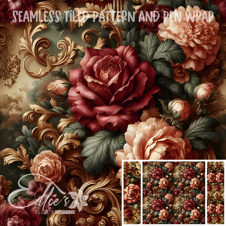 Image 201 - Seamless Tiled Pattern Digital Images for Vinyl/Tumbler Wraps & Pen Wraps