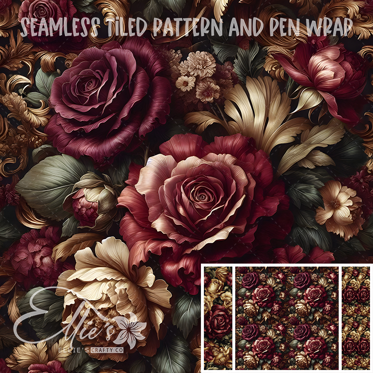 Image 202 - Seamless Tiled Pattern Digital Images for Vinyl/Tumbler Wraps & Pen Wraps