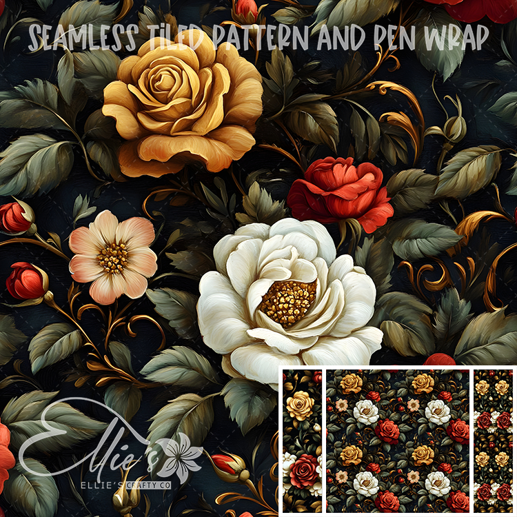 Image 204 - Seamless Tiled Pattern Digital Images for Vinyl/Tumbler Wraps & Pen Wraps