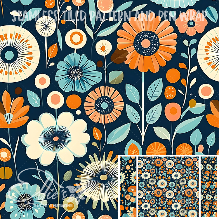 Image 213 - Seamless Tiled Pattern Digital Images for Vinyl/Tumbler Wraps & Pen Wraps