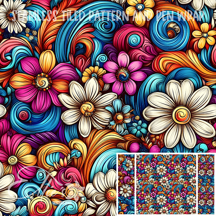 Image 216 - Seamless Tiled Pattern Digital Images for Vinyl/Tumbler Wraps & Pen Wraps