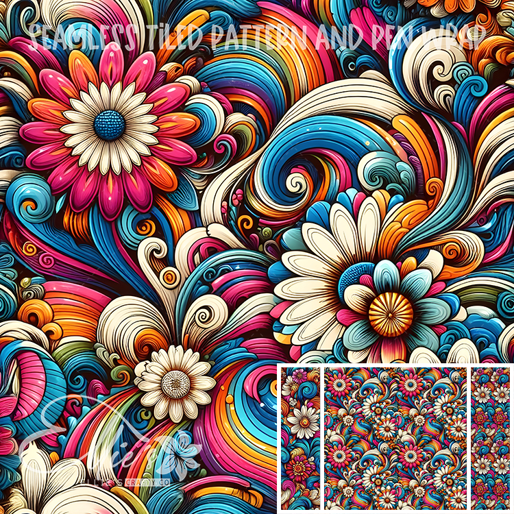 Image 217 - Seamless Tiled Pattern Digital Images for Vinyl/Tumbler Wraps & Pen Wraps