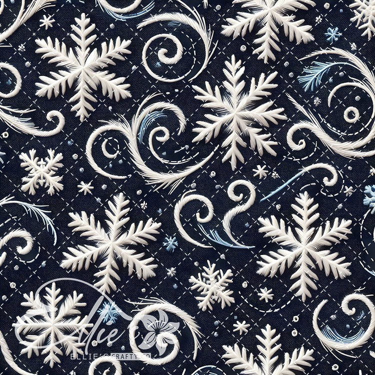 3D Snowflakes 42 Digital Images (Not Seamless)
