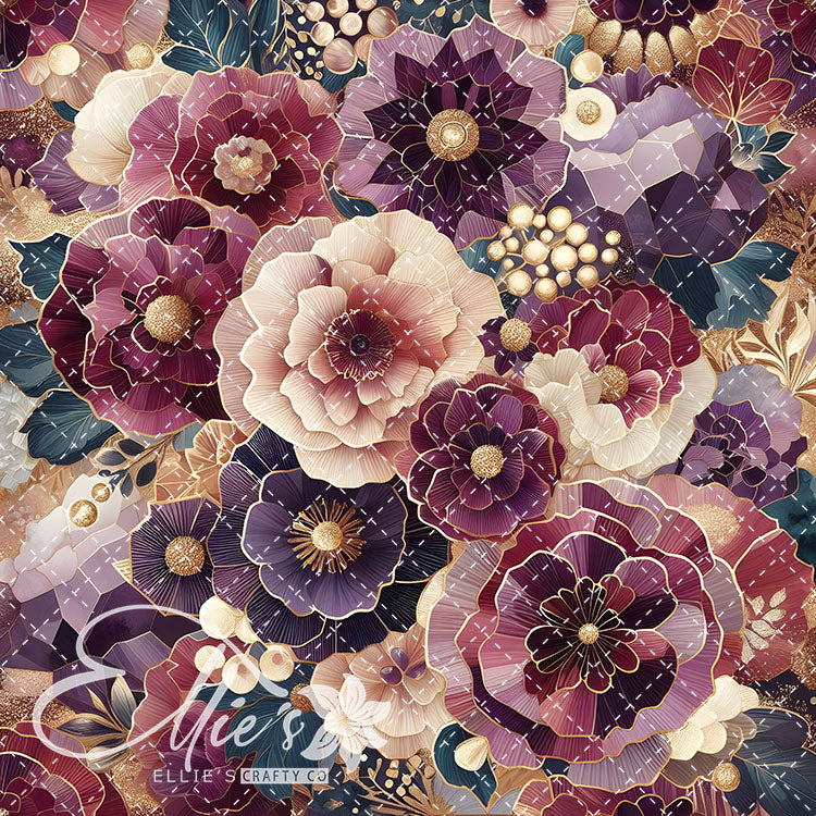 Marble Floral V2 24 Digital Images (Not Seamless)