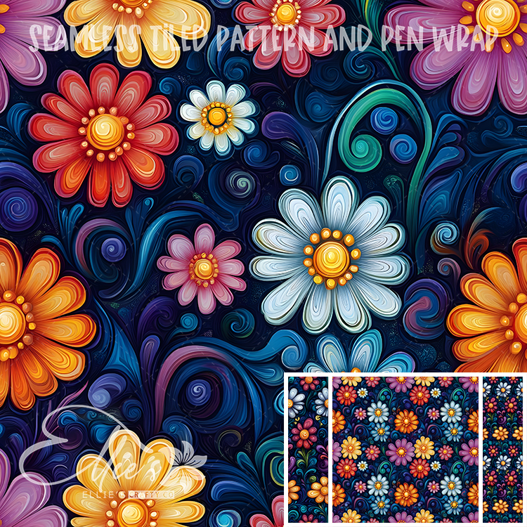 Image 221 - Seamless Tiled Pattern Digital Images for Vinyl/Tumbler Wraps & Pen Wraps