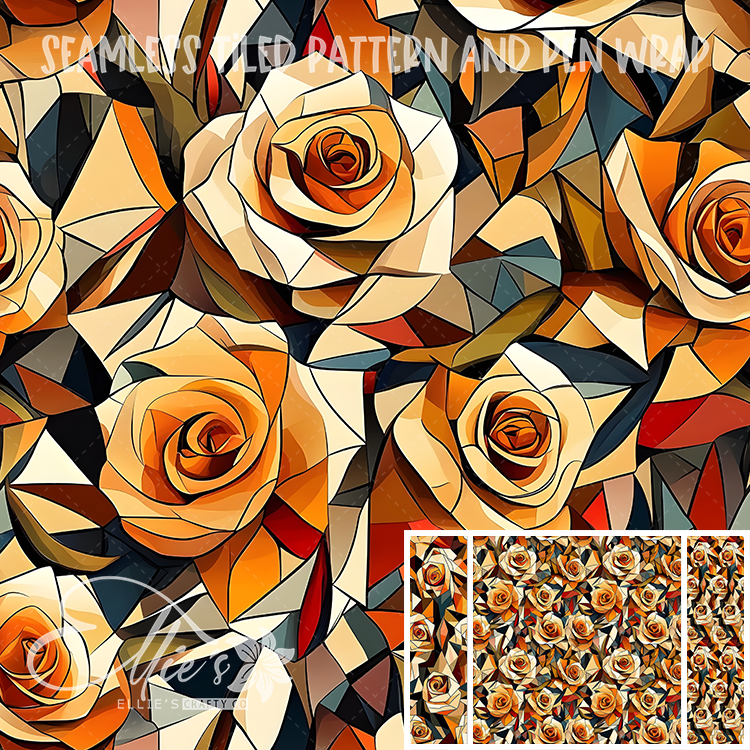 Image 225 - Seamless Tiled Pattern Digital Images for Vinyl/Tumbler Wraps & Pen Wraps