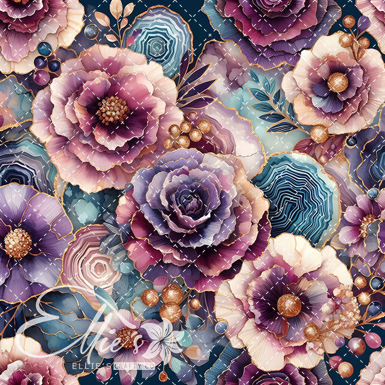 Marble Floral V2 24 Digital Images (Not Seamless)