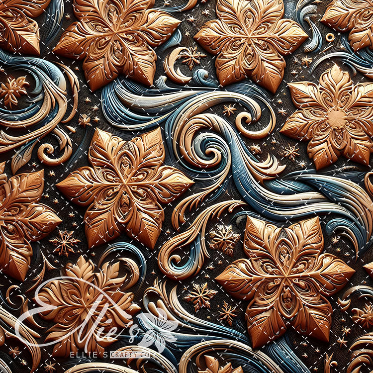 3D Snowflakes 42 Digital Images (Not Seamless)