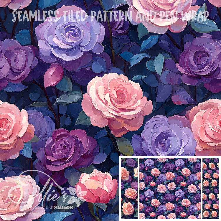 Floral 22 - Seamless Tiled Pattern Digital Images for Vinyl/Tumbler Wraps & Pen Wraps