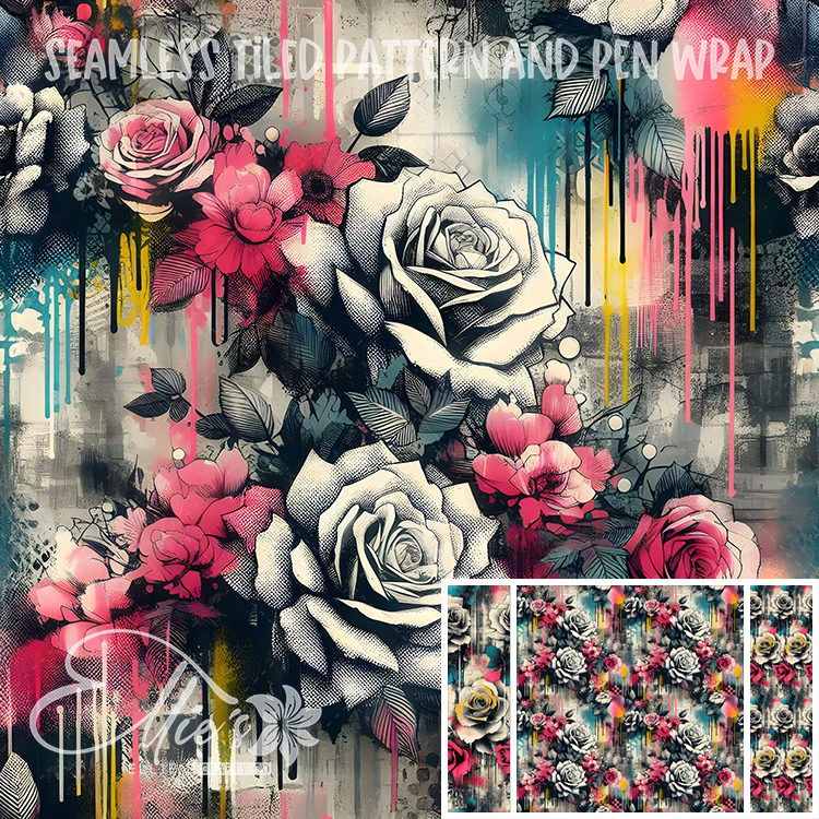 Image 230 - Seamless Tiled Pattern Digital Images for Vinyl/Tumbler Wraps & Pen Wraps