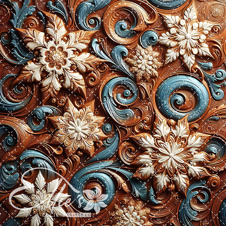3D Snowflakes 42 Digital Images (Not Seamless)