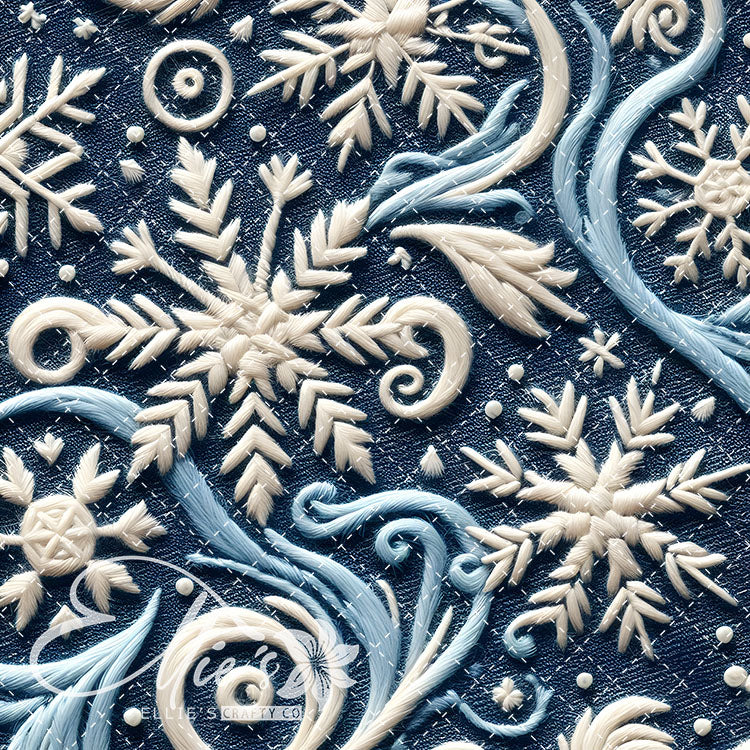 3D Snowflakes 42 Digital Images (Not Seamless)