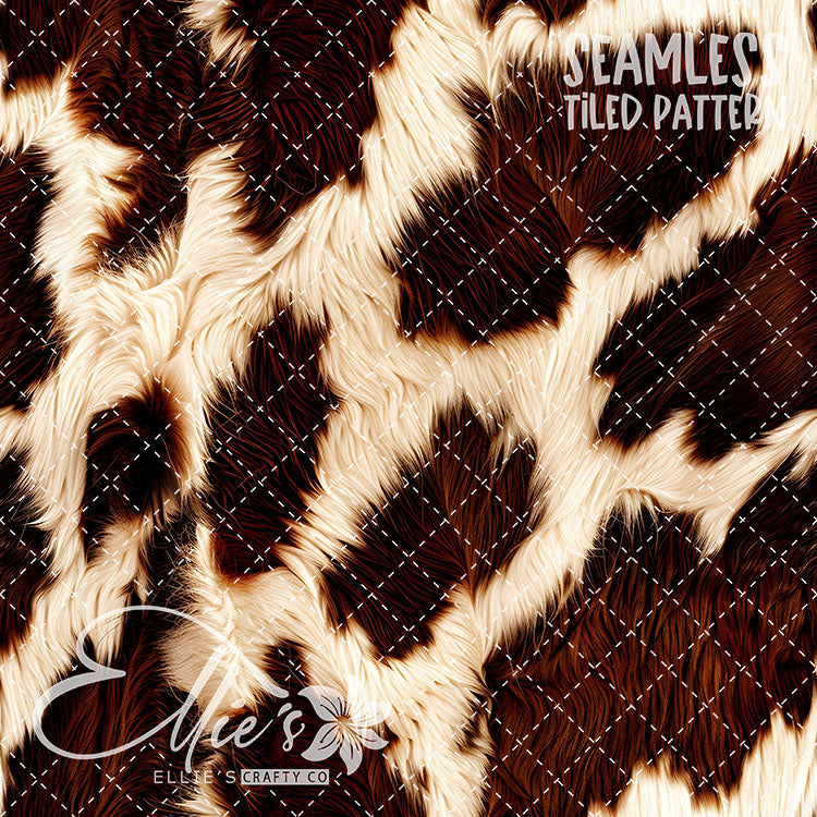 Cow Print - 10 Tiled Pattern Digital Images (Seamless)