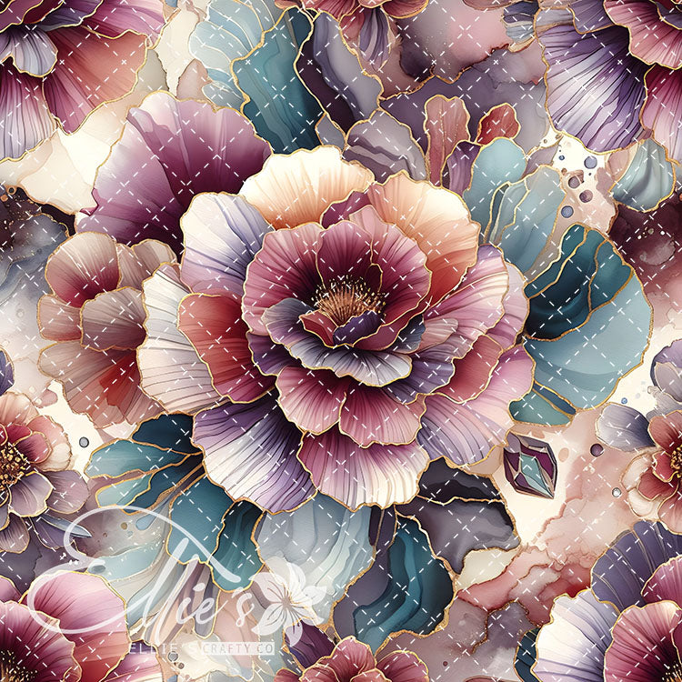 Marble Floral V2 24 Digital Images (Not Seamless)