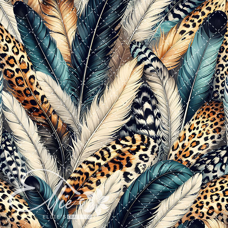 Feathered Leopard V1 20 Digital Images (Not Seamless)