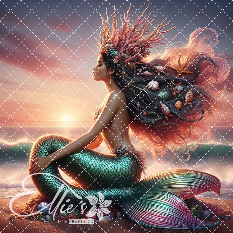 Mermaids Bundle #1 Original Square Size 12 Digital Images (Not Seamless)