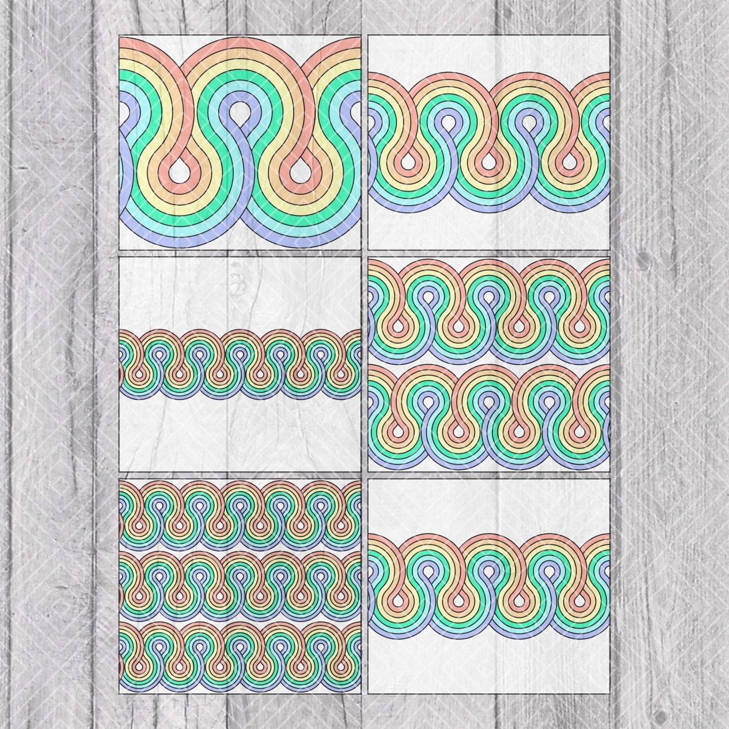 Swirls Collection Template for Straight Tumblers