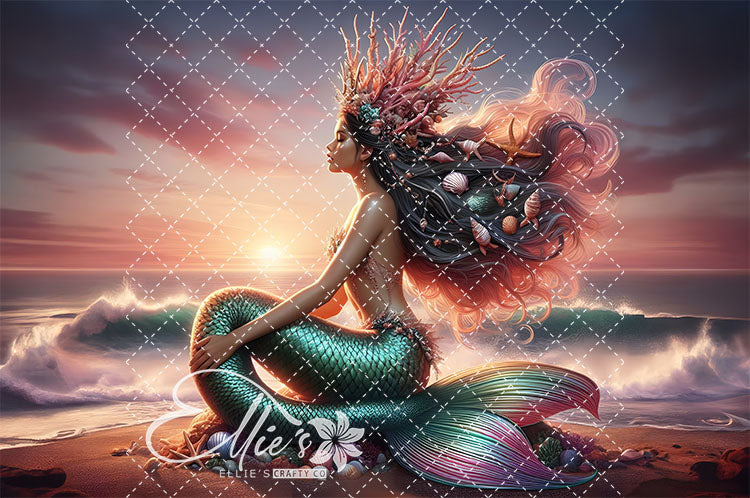 Mermaids Bundle #1 Modified Size 12 Digital Images (Not Seamless)