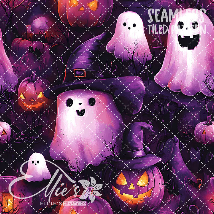 Purple Halloween - 6 Tiled Pattern Digital Images (Seamless) - 7 Pen Wraps (Seamless)