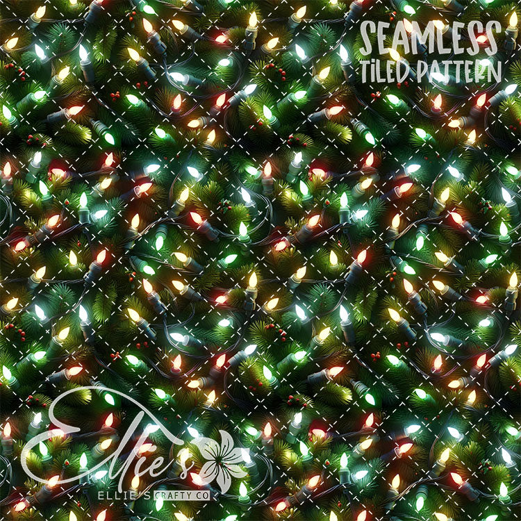 Christmas Lights - 10 Tiled Pattern Digital Images (Seamless)