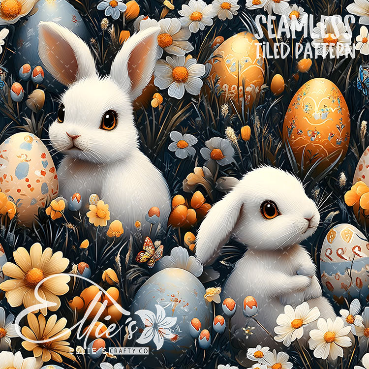 Easter Bunnies - 31 Tiled Pattern Digital Images (Seamless) & 3 Images (Not Seamless)