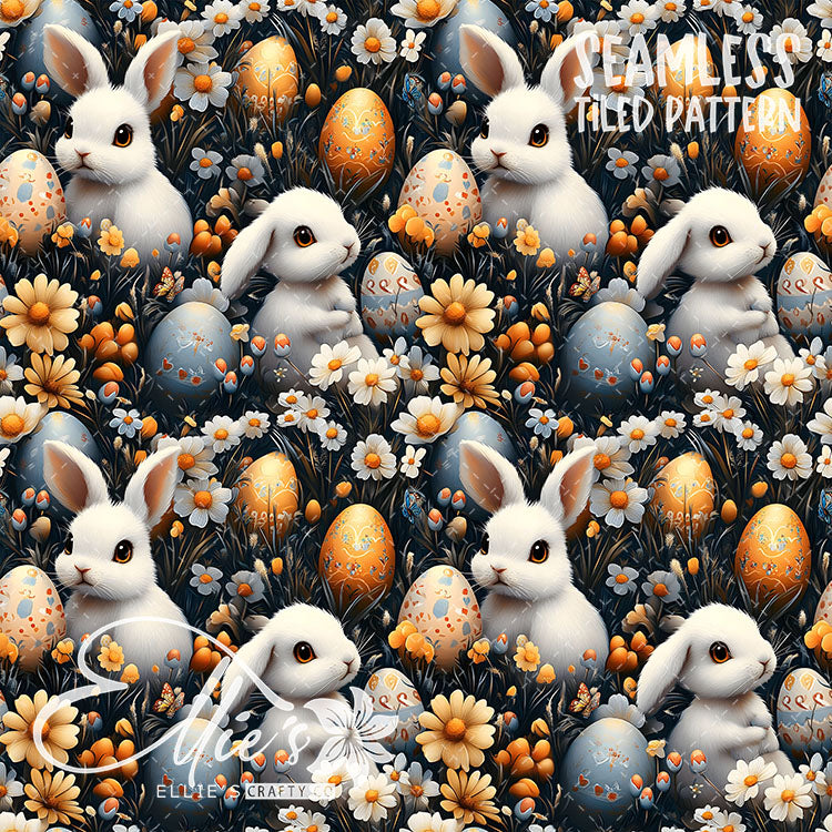 Easter Bunnies - 31 Tiled Pattern Digital Images (Seamless) & 3 Images (Not Seamless)