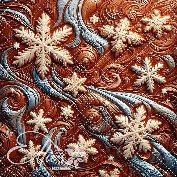 3D Snowflakes 42 Digital Images (Not Seamless)