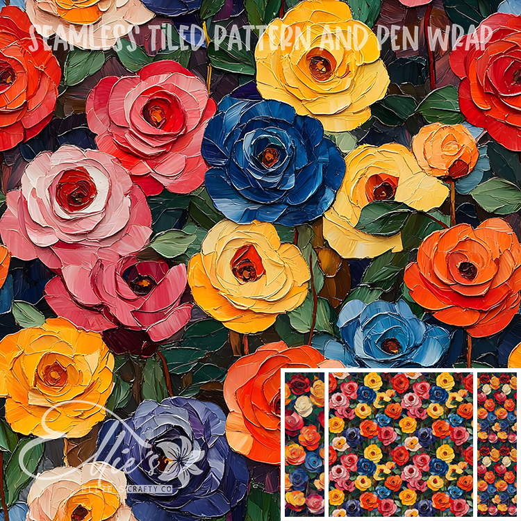 Floral 33 - Seamless Tiled Pattern Digital Images for Vinyl/Tumbler Wraps & Pen Wraps