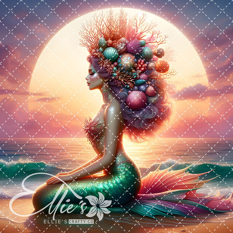 Mermaids Bundle #1 Original Square Size 12 Digital Images (Not Seamless)