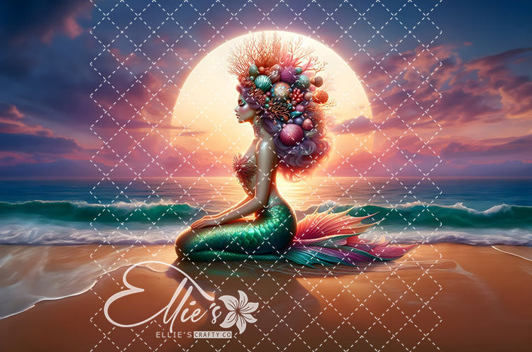 Mermaids Bundle #1 Modified Size 12 Digital Images (Not Seamless)