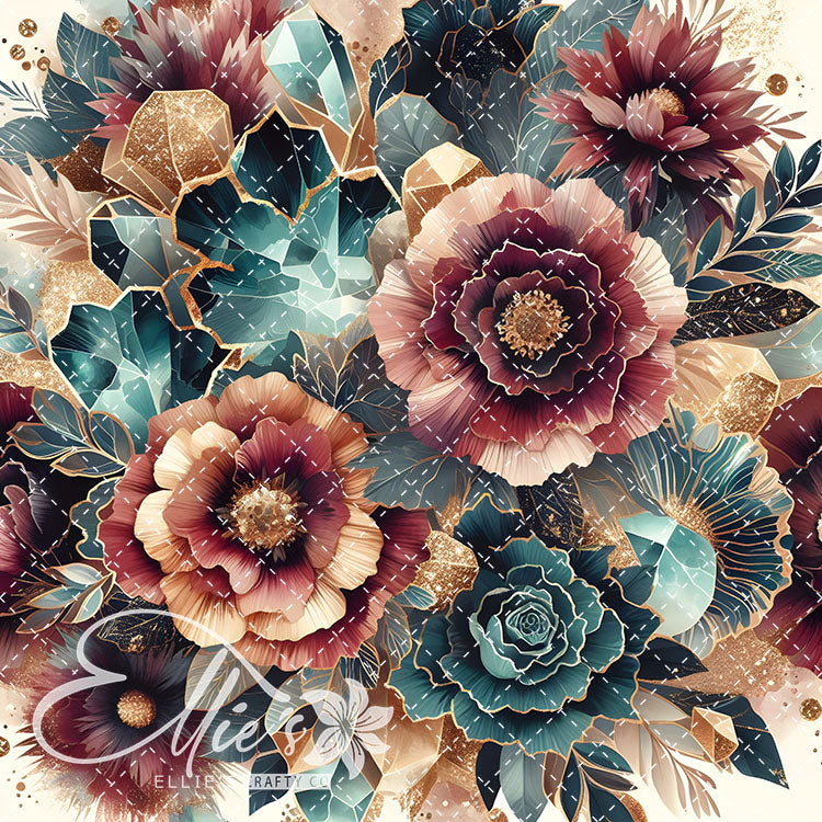 Marble Floral V1 22 Digital Images (Not Seamless)