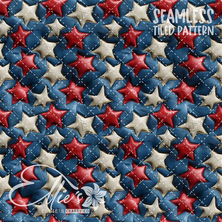 All American - 7 Tiled Pattern Digital Images (Seamless)