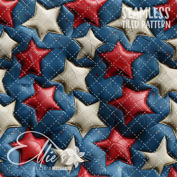 All American - 7 Tiled Pattern Digital Images (Seamless)