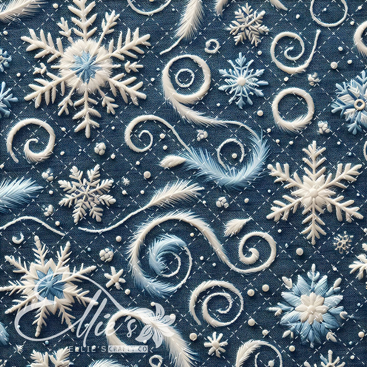 3D Snowflakes 42 Digital Images (Not Seamless)
