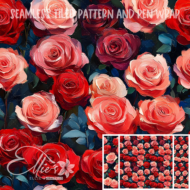 Floral 44 - Seamless Tiled Pattern Digital Images for Vinyl/Tumbler Wraps & Pen Wraps